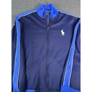 Polo Ralph Lauren Jacket‎ Mens Large Blue Full Zip Track Performance Casual